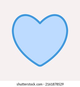 Heart icon in blue style, use for website mobile app presentation