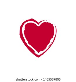heart icon. brush love vector design illustration