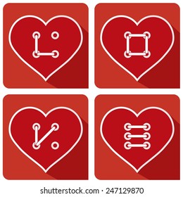 Heart icon  Button sew LOVE