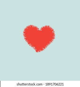 Herzsymbol, kann für die Gestaltung von Postkarten, Bannern, Wänden, Werbung für den Valentinstag verwendet werden