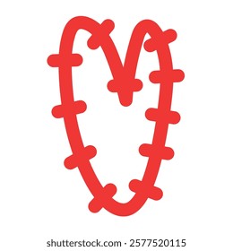 Heart icon with chain design