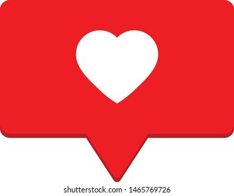 heart icon. Chat symbol with heart vector