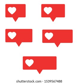 heart icon. Chat symbol with heart vector