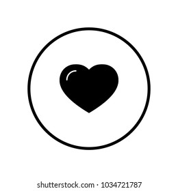 Heart icon in circle