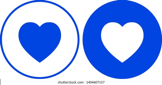 Heart icon in circle. Vector illustration
