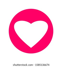 Heart icon in a circle. Vector illustration of eps10