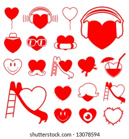 Heart icon collection (3) - fun vector