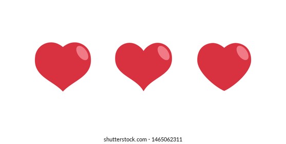 Heart Icon Collection Set Hearts Love Stock Vector Royalty Free