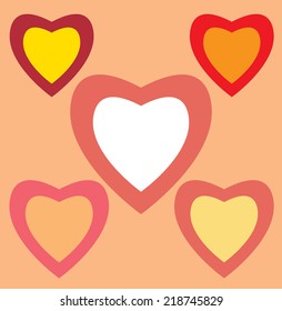 Heart icon with color variation