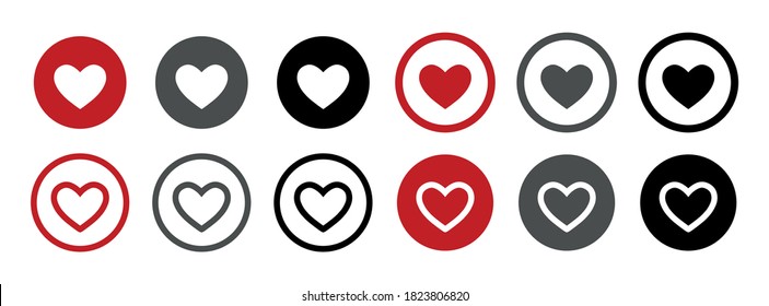 Heart icon. Colored of set. Romantic design. Medicine symbol. Vector illustration like.