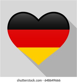 Heart icon with a combination of Germany country flag