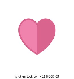 Heart icon, concept of love. Flat isolated vector design