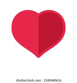 Heart icon, concept of love. Flat isolated vector design