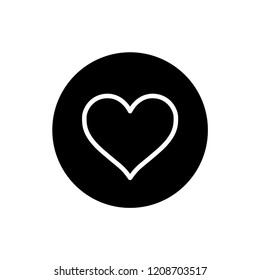 heart icon, concept of love, thin linear icon