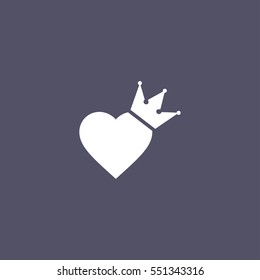 heart icon with crown