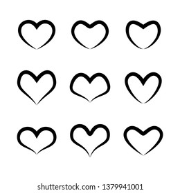 Heart icon design collection 
