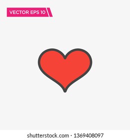 Heart Icon Design Concept, Vector EPS10