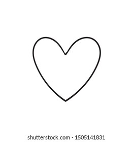 heart icon design element handdrawn doodle style