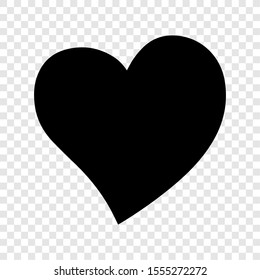 Heart icon design element on transparent background. Logo element illustration. Love symbol vector. EPS 10