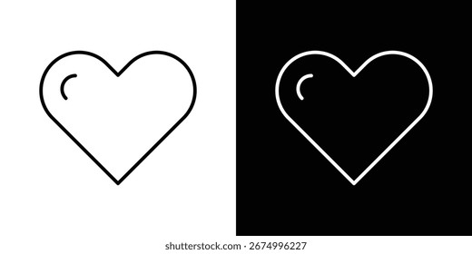 Heart icon design elements for graphic designs. Vector icons