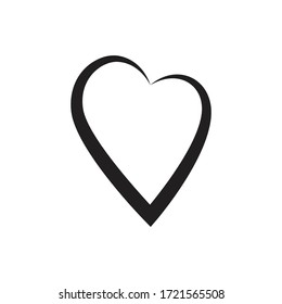 Heart icon design isolated on white background