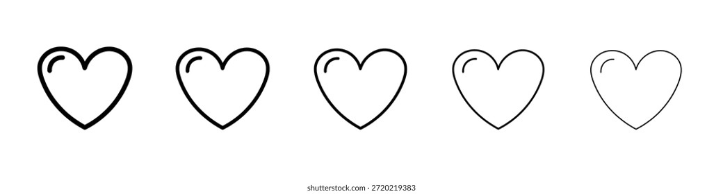 Diseño del icono del corazón, logotipo, App, UI. Ilustración vectorial, EPS