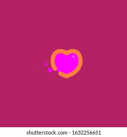 heart icon design template on valentine's day