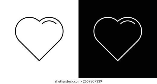 Heart icon design. Thin graphic elements vector illustration