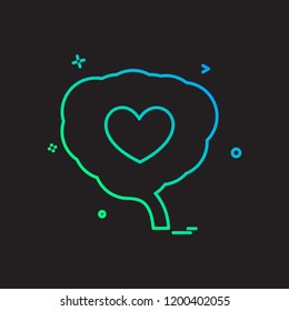 Heart icon design vector