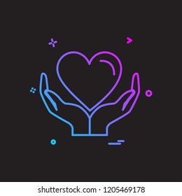 Heart icon design vector