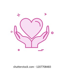 Heart icon design vector