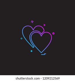 Heart icon design vector 