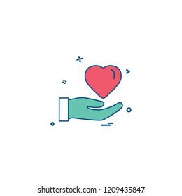 Heart icon design vector 