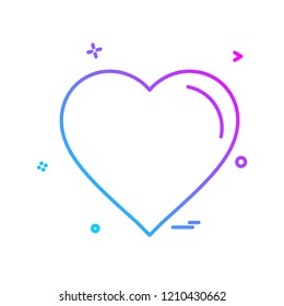 Heart icon design vector