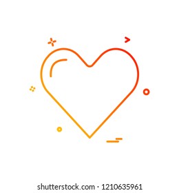 Heart icon design vector