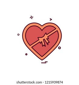 Heart icon design vector