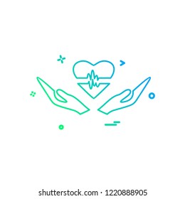 Heart icon design vector
