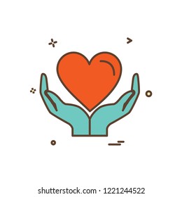 Heart icon design vector