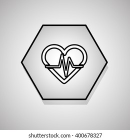 heart  icon design, vector illustration