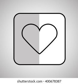 heart  icon design, vector illustration