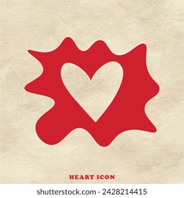 Heart icon design for website template and banners.