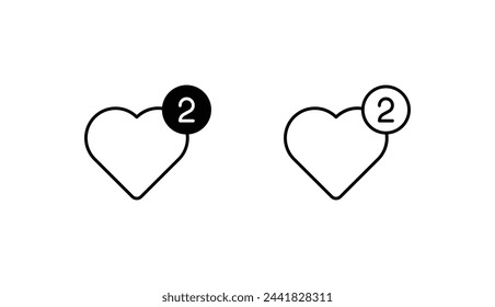 Heart icon design with white background stock illustration