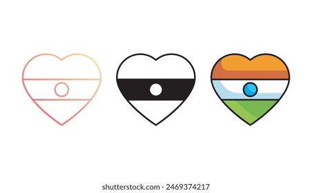 Heart icon design with white background stock illustration