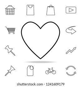 a heart icon. Detailed set of simple icons. Premium graphic design. One of the collection icons for websites, web design, mobile app