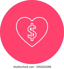 Heart icon dollar