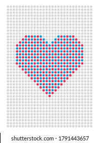 Icono cardíaco de puntos / círculos