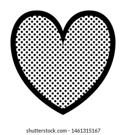 Heart Icon with Dots Style.