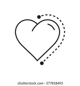 Heart Icon dots style