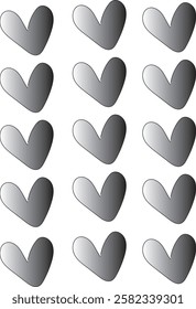 Heart icon drawn in vector by beginner