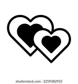 heart icon duotone black style valentine illustration vector element and symbol perfect. Icon sign from modern collection for web.